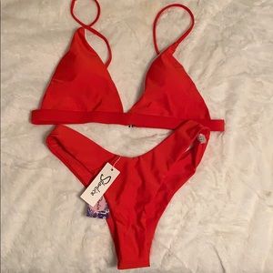 Brand new red bikini